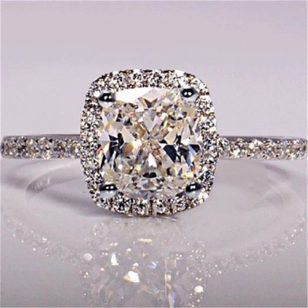 

wedding rings 2021 fashion for women couple cubic zirconia set ring bridal engagement jewelry gifts drop, Slivery;golden