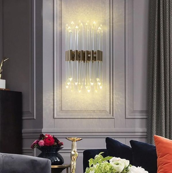

wall lamp simple modern led living room corridor aisle bedroom bedside creative light luxury personality crystal
