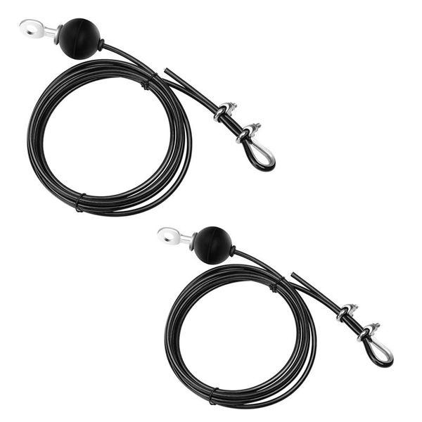 

accessories 2 set gym adjustable cable wire rope heavy duty steel replacement parts for home fitness cable, 2meters & 3meters