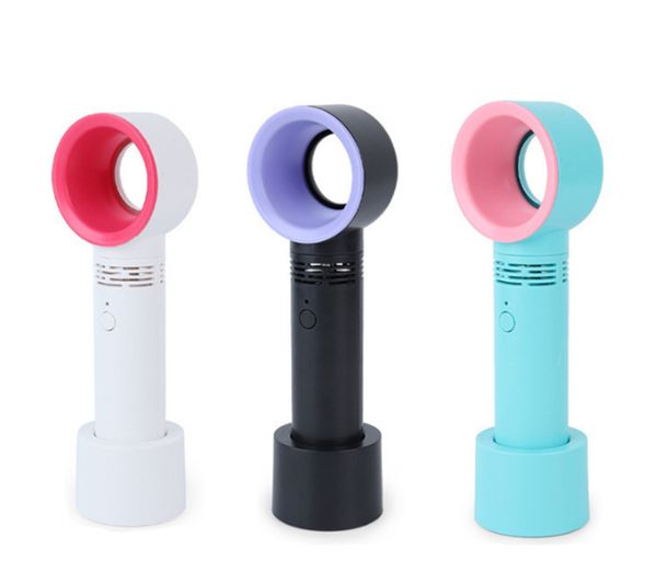 

electric bladeless fan portable cordless usb charging mini handheld fan handheld mini cooler no leaf handy fan retail package dhl shipping