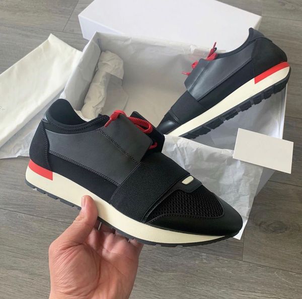 

luxury summer brands race runner sneakers shoes men arena casual couple leisure flats party wedding comfort lace up trainer eu35-46, Black