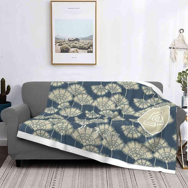 

blankets earth kingdom mask [ lotus ] printing high qiality flannel blanket the last airbender aang sokka
