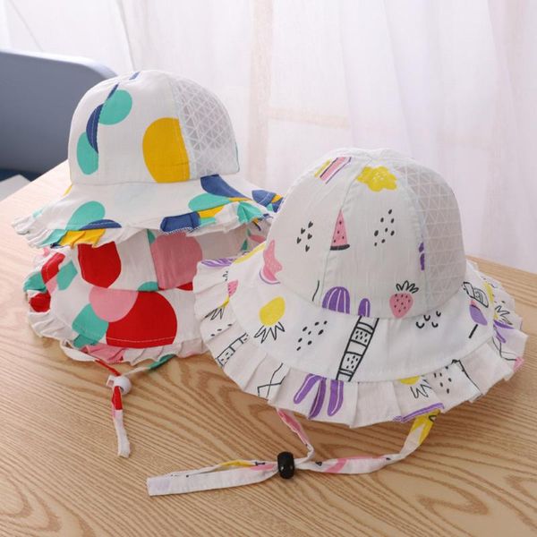 

caps & hats baby girls summer heart cartoon sun protection hat sunscreen cap fisherman's outdoor neck beach accessories, Yellow