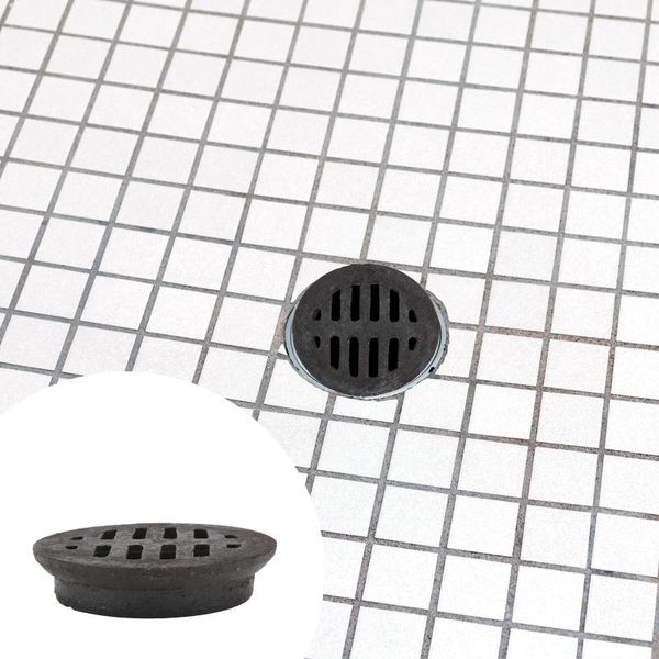 

hooks & rails 1pc garden floor drain roofground leakage household drainage (black)