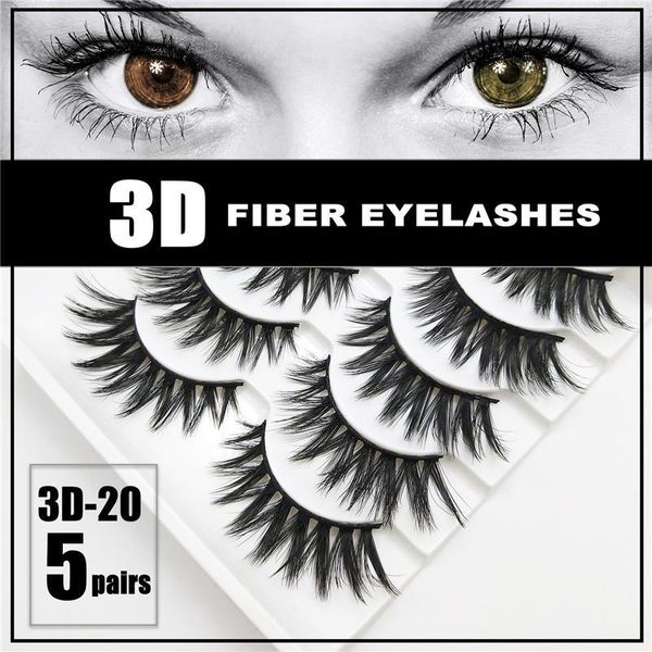 

5pairs 3d mink hair false eyelashes natural/thick long wispy makeup lashes 3d-201