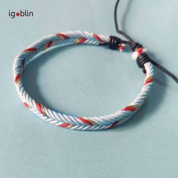 

charm bracelets brand simple design narrow 7mm mix color creative character gift lover girlfriend leather rope handmade weave bracelet bm009, Golden;silver