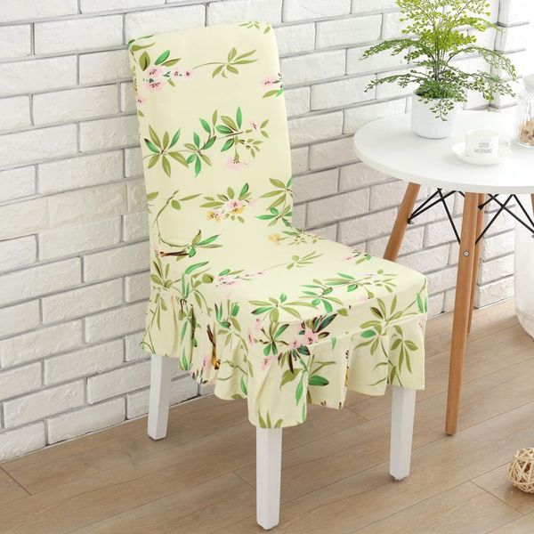 

chair covers universal cover home restaurant conjoined dining simple printed stretch table seat stool set housse de chaise