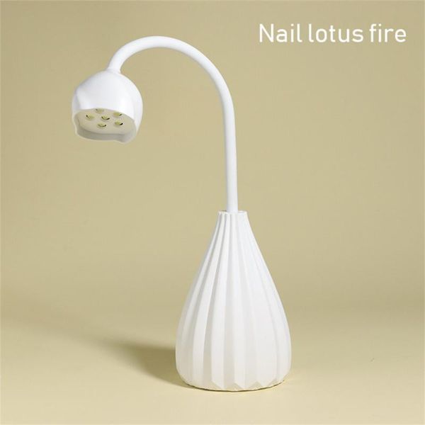 

nail dryers lotus mini lamp dryer machine 12w rechargeable portable uv/led varnish gel polish glue art tools