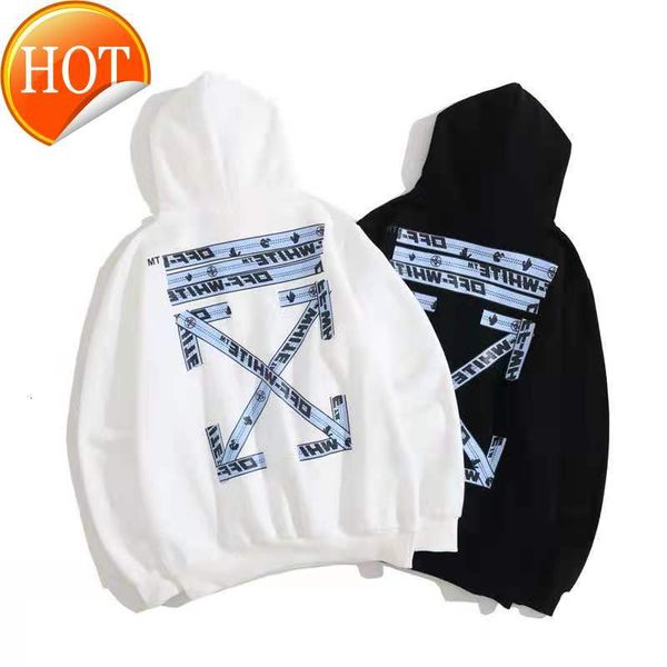 

winter 2021 off autumn / new geometric arrstyle casual hooded pullover for men and women, Black