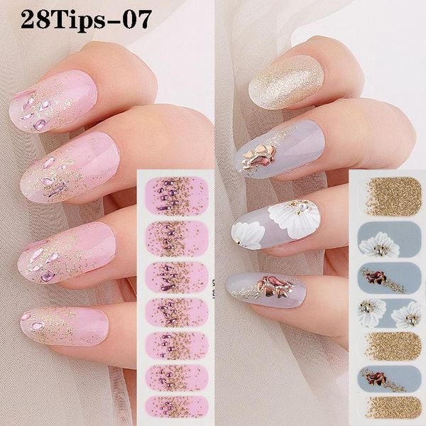 

2pcs/set korea nail sticker full cover wraps decorations diy manicure slider nails decals art stickers, Black