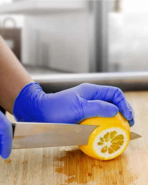 

disposable nitrile protective gloves no powder latex puncture resistance & tear glove, Blue;gray