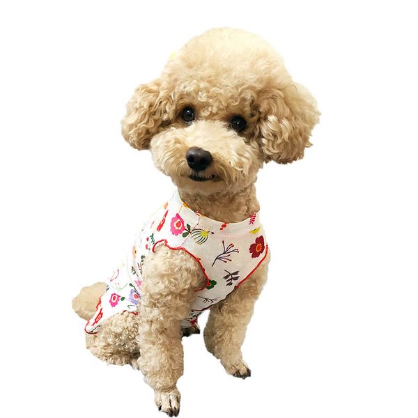 

dog summer cloth gauze thin breathable high elastic wood ear edge collar cool belly protection vt home