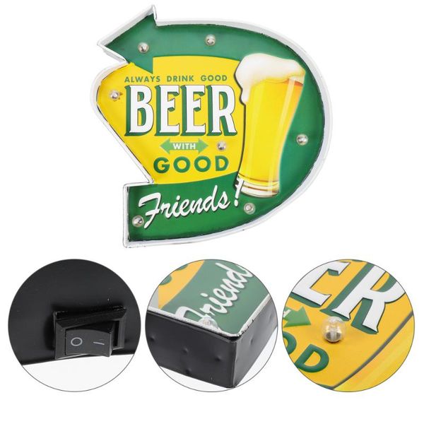 

wall clocks 1pc vintage style stylish creative beer shop backdrop decorative light