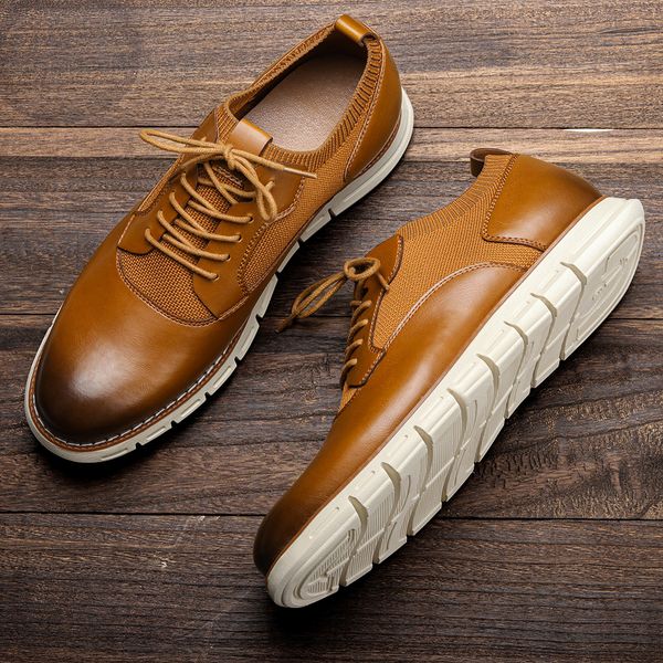 

men casual sneakers shoes men's summer size 7-13 wootten comfortable 2021 fashion leather men #al523, Black