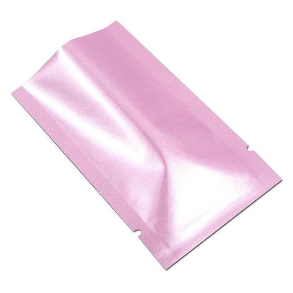 

gift wrap 200pcs pink aluminum foil heat sealing open packaging bag party candy snack mylar packing pouch vacuum sundries package