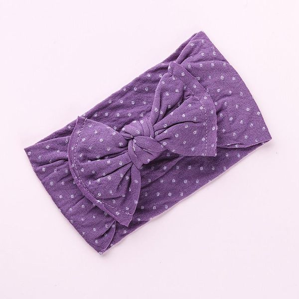 

hair accessories 1pcs fashion polka dot bows wide nylon headbands,knot elastic stretchy hairbands,infants toddler girls headwraps, Slivery;white