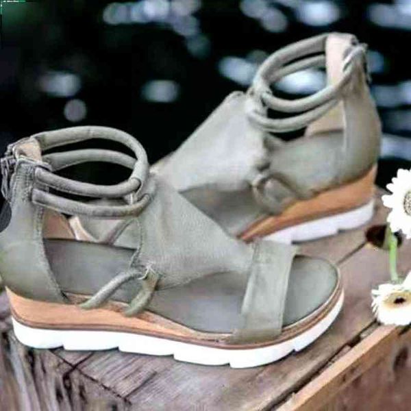 

sandals flat women's sandals with platform zipper, casual shoes 49qy, Black