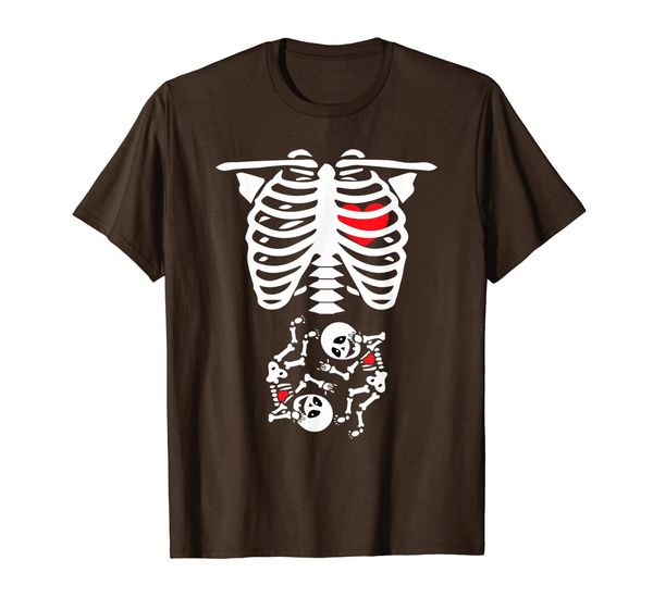 

skeleton pregnancy announcement shirt boy twins x-ray t-shirt, White;black