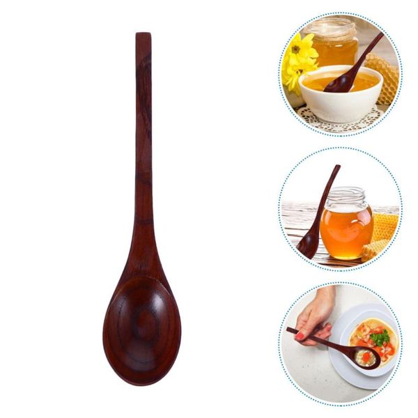 

spoons 1 pc wooden stirring spoon soup honey mixing kids dessert (coffee)