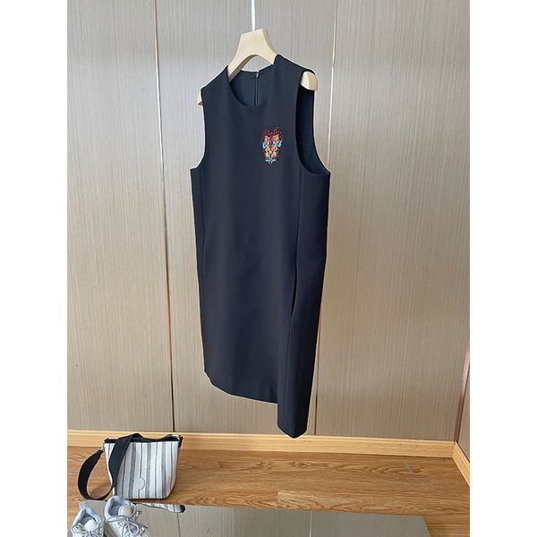 

dress d family 21 spring personalized embroidered beaded sleeveless vest with foreign style, White;black