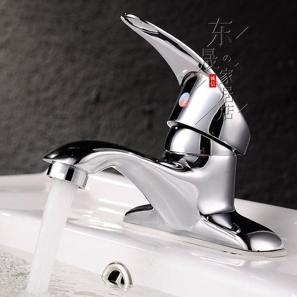 

copper and cold basin faucet double handle basin faucet household single hole mixing valve bathroom
