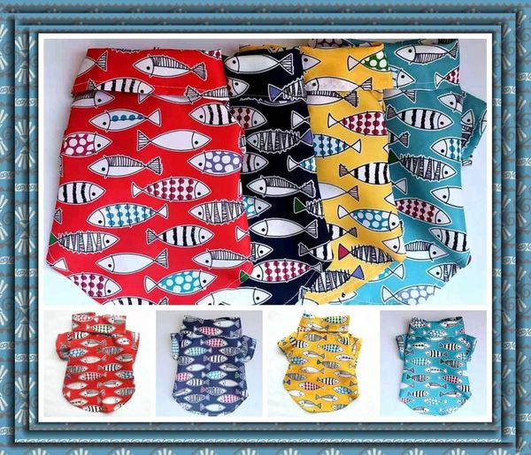 

pet spring summer pet printed hawaiian clothes dog shirt