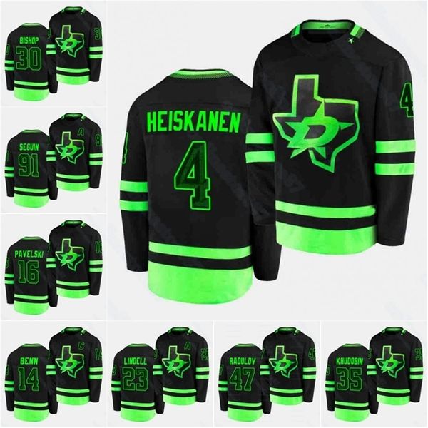 

522020-21 Third Black Blackout Jersey 47 Alexander Radulov 91 Tyler Seguin 14 Jamie Benn Joel Kiviranta Joel Kiviranta Hockey Jerseys, As pic