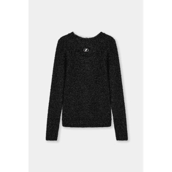 

sweater early autumn product black metallic fabric knitted blouse q9qt, White;black
