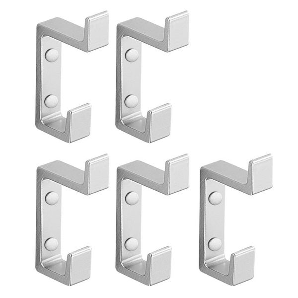 

hooks & rails 5 pack no drilling double prong wall mounted coat hook adehesive hallways clothes hanging back door towel rack dual robe