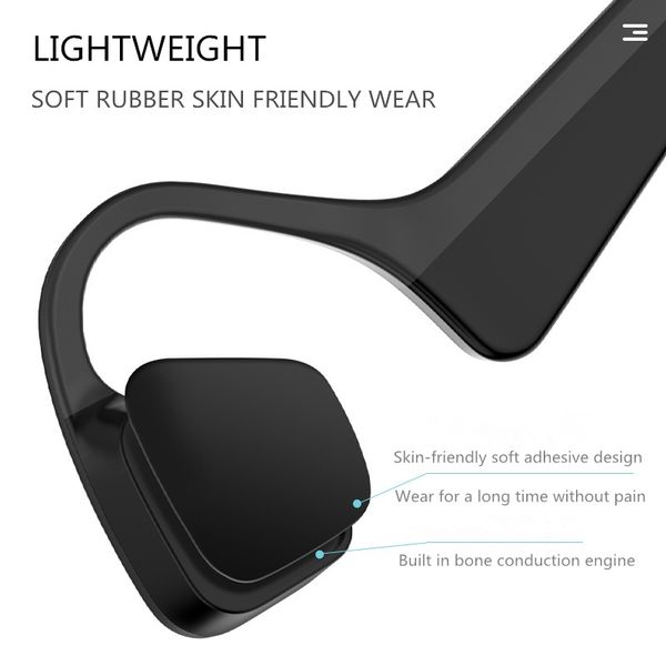 

aikswe bone conduction headphones wireless sports earphone bluetooth-compatible headset hands-with microphone for running