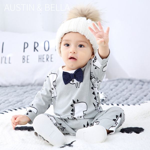 

bodysuit baby boy rompers infant cartoon dinosaur jumpsuit formal enfant one piece cotton boutique clothes long sleeve romper 6-24 months, Blue