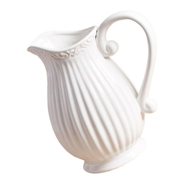

vases 1pc ceramic pitcher vase white decorative room table home flower container
