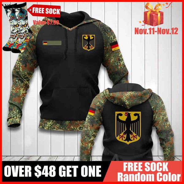 

gery russia coat of arms camo country flag 3d printed female zipper hoodie pullover sweatshirt hooded jersey tracksuits, Black