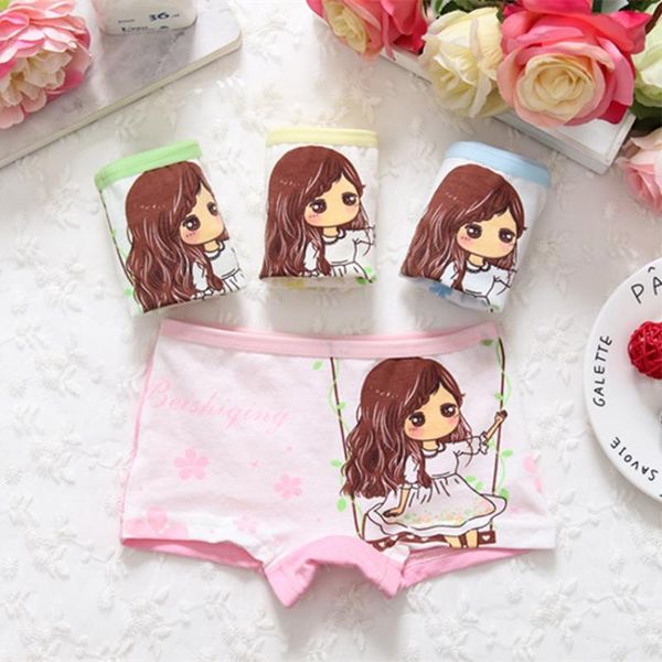 

panties 4pcs/lot children's boxer kids underwear girls cartoon girl underpants, Camo