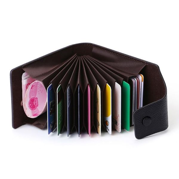 

card holders fashion business id wallet holder name cards case pocket organizer, Brown;gray