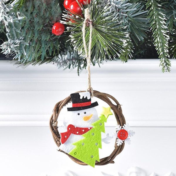 

christmas decorations wreath door hanging trumpet tree decoration rattan ring home decor for navidad