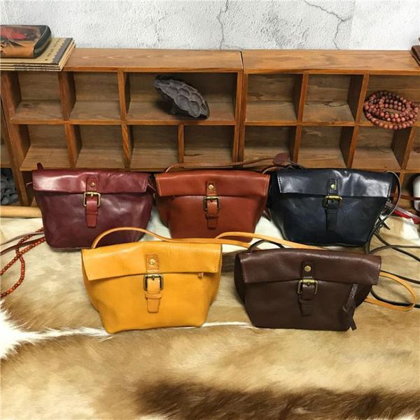 

evening bags retro 2021 genuine leather bag ladies mini leisure soft cowhide solid color small shoulder & crossbody