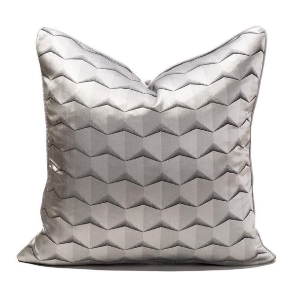 

silver white cushion cover with triangle designer modern pillowcase decorative throw pillow for livingroom el chair cushion/decorative