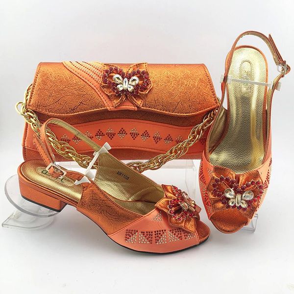 

dress shoes charming orange party and purse sets series african sandal matching with handbag mm1108, heel height 3.8cm, Black