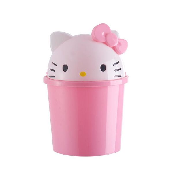 

waste bins cartoons mini garbage can with lid storage office desk bedroom trash plastic deskpaper basket dustbin small