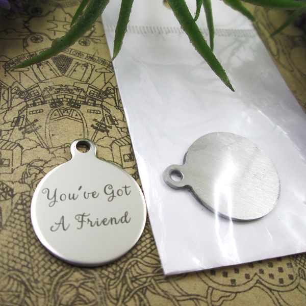 

40pcs--stainless steel charms"you ve got a friend" more style choosing diy pendants fo necklace, Bronze;silver