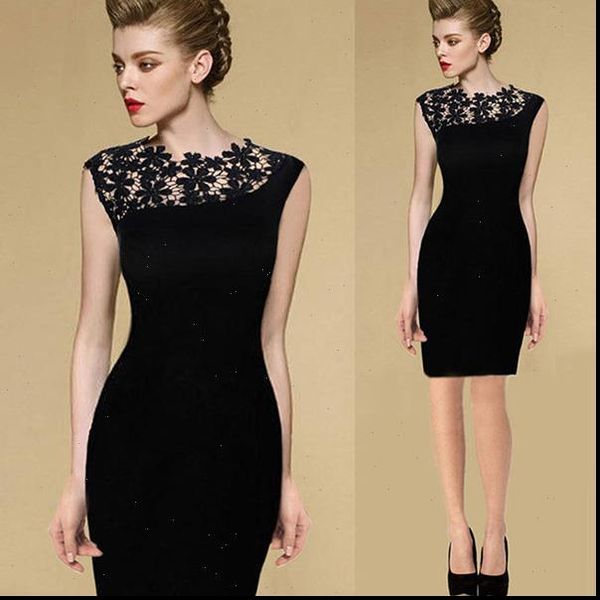 

womens dress vestidos summer large size black stretch evening party lace slim bodycon pencil crochet elegant, Black;gray