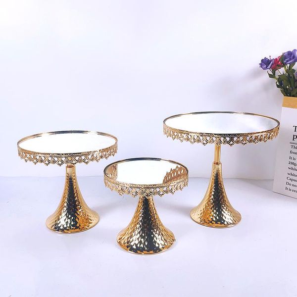 

gold cake stand set cupcake tray tools home decoration dessert table decorating party wedding display dishes & plates