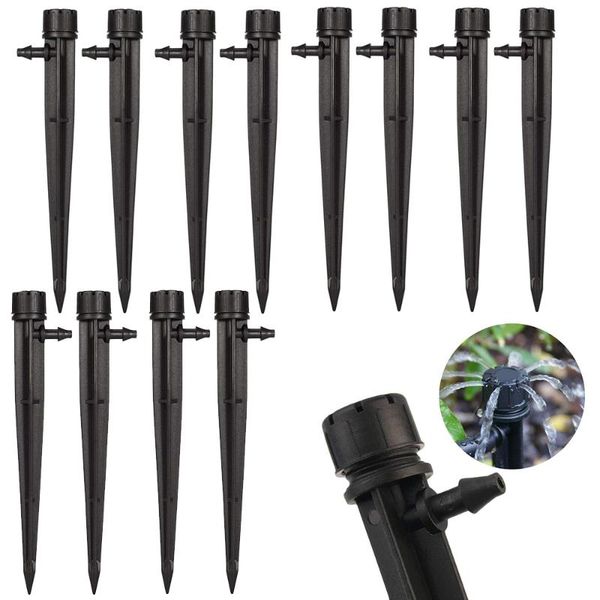 

watering equipments 50-200pcs 13cm micro bubbler drip irrigation system adjustable emitters stake dripper garden farmland use 4/7mm hose