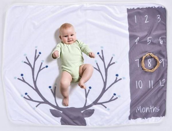 

8 styles infant baby pgraphy background blankets pgraphic letters flower animals fleece blanket