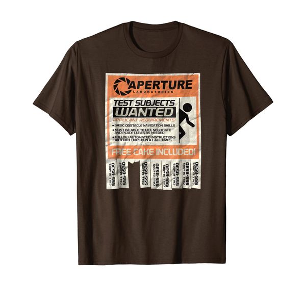 

portal 2 "test subject ad" t-shirt - ptl048, White;black