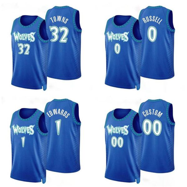 

basketball jersey karl-anthony towns anthony edwards dangelo russell minnesotacity jerseys men youth s-xxl in stock, Black;red