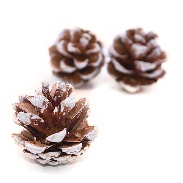 Dekoratif Çiçek Çelenkler 10/20 PCS Pinecone Doğal Çam Konisi Noel Ağacı Toppers Yılı Partisi Xmas Masa Mini Dekorasyon Diy Po Props