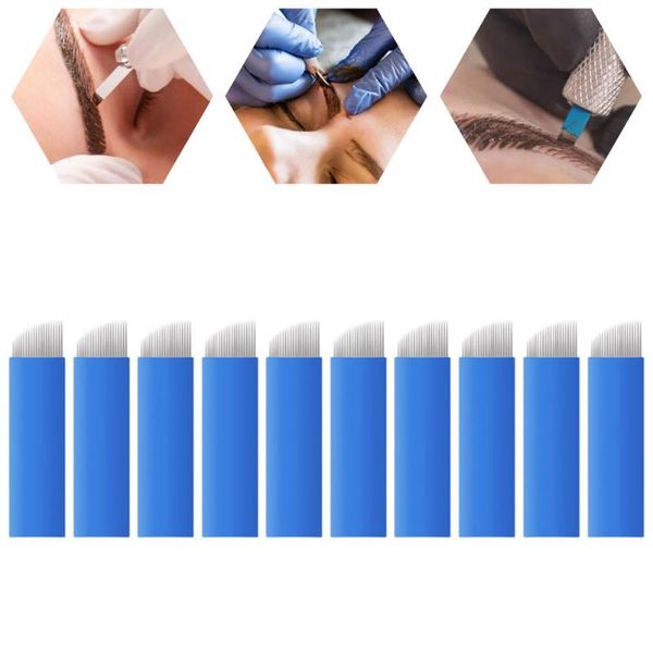 

tattoo needles 10pcs microblading tebori blades permanent makeup needle 12 14 16 17 21 manual eyebrow