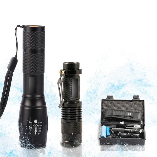 

led l2 v6 mini torch lanterna tactical zoomable waterproof protable outdoor camping bike light flashlights torches
